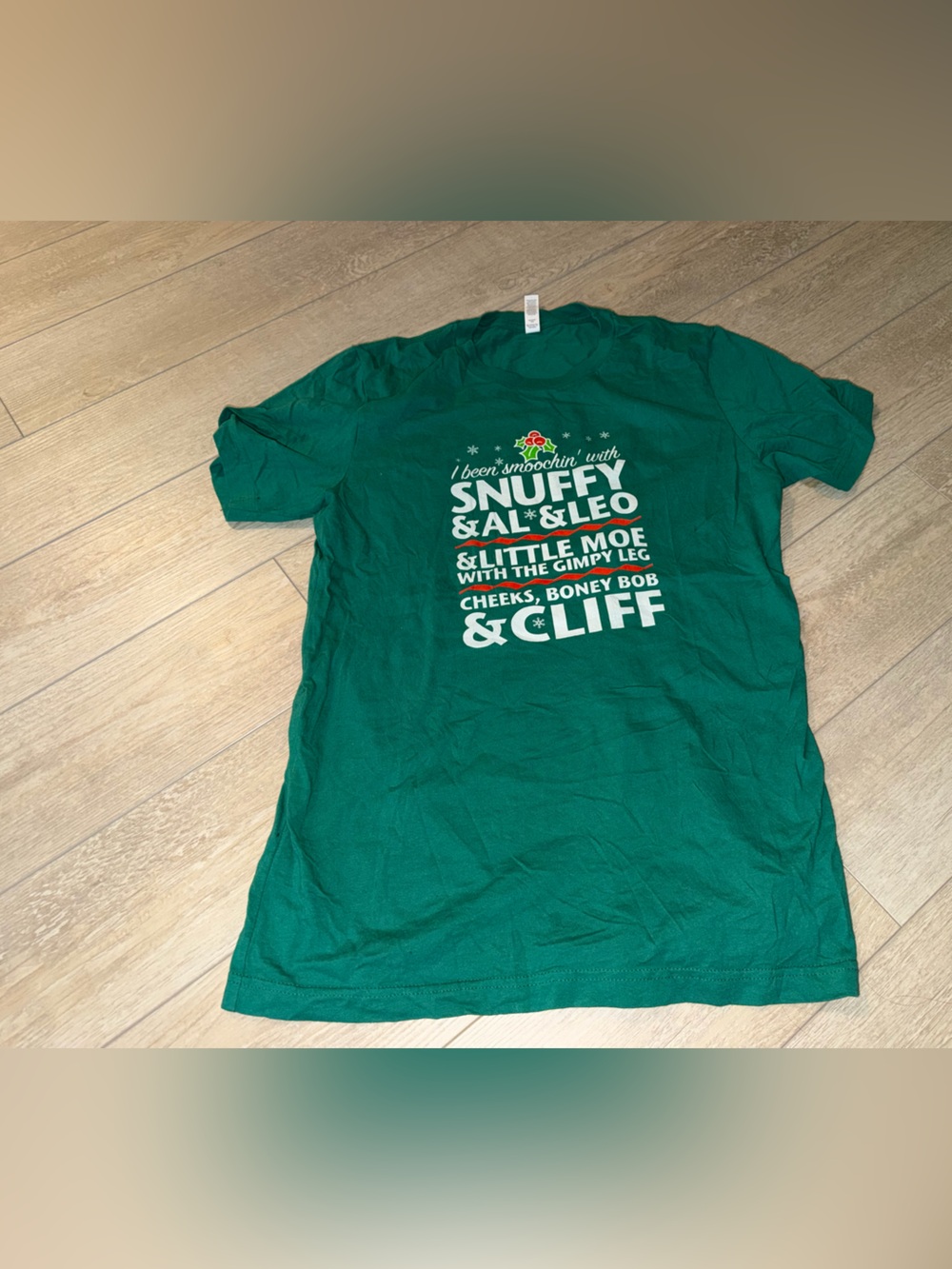 Bella Canvas Green Holiday Home Alone 2 Graphic Tee